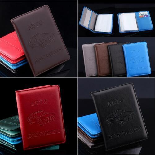 1PCS 5Colors Russian Auto Driver License Bag PU Leather on Cover for Car Driving Documents Card Holder Purse Wallet Case