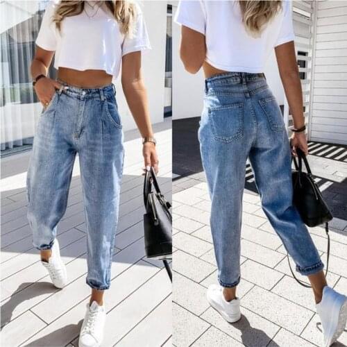 2021 spring and autumn casual temperament harem pants trousers womens jeans