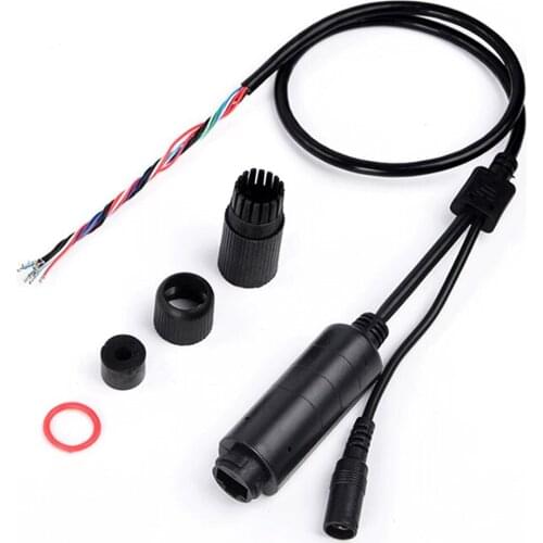 Waterproof POE tail cable FS5712D black 1500V high voltage isolation POE tail line