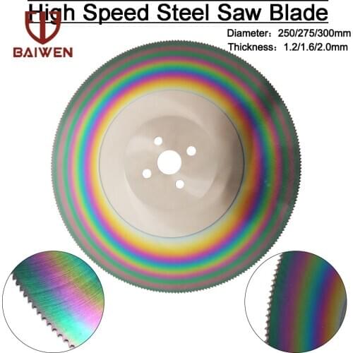 High Speed Steel Circular Saw Blade 10''/11''/12'' Cutting Disc For Stainless Steel Tube/Aluminum/Copper Thickness 1.2/1.6/2mm