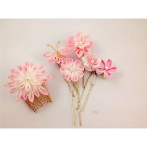Japanese style Tassel Kimono Headwear Classic Style Hair Accessories Flower Hairpin Buy one get one free H