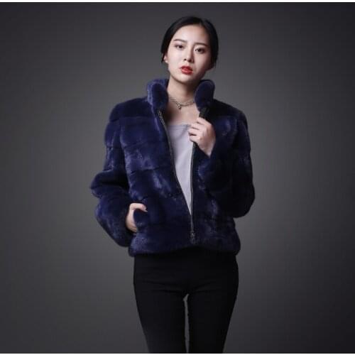 Winter Women Genuine Coats Autumn Warm Thick Real Mink Fur Jackets Short Slim Elegant Female Outwear MF292