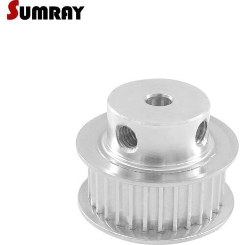 SUMRAY 3M 30T Timing Pulley 5/6/6.35/7/8/10/12/14/15/16/17mm Inner Bore Diameter Motor Belt Pulley 11mm Belt Width