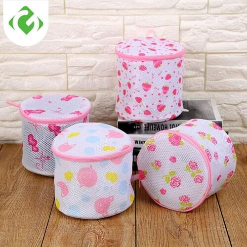 Double thickening Bra Laundry Bags Laundry Net Wash bags Circular Shaped Brassiere wash Bag Bra Bring support Not deformed 1PC