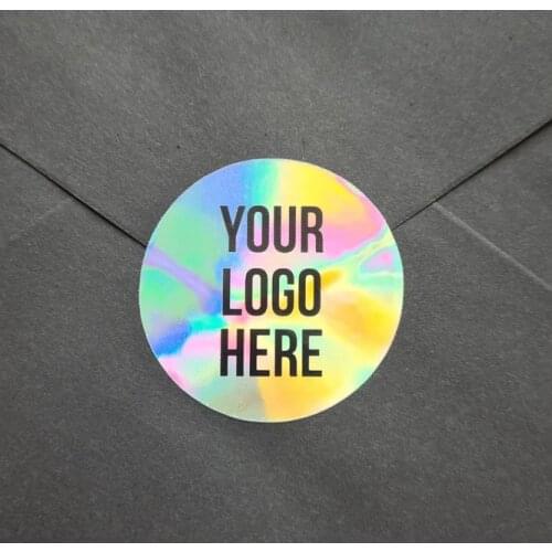 100pcs Custom Holographic Die Out Stickers Aesthetic Phone Laptop Bike Waterproof Personalized Laser Labels Business LOGO Decal