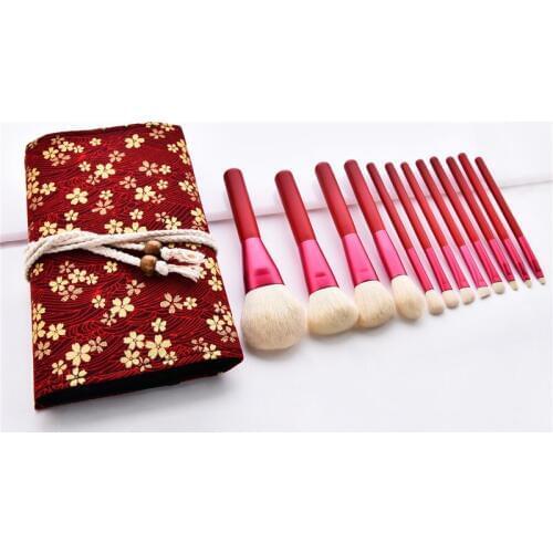 12pcs/bag Makeup Brushes Set RED handle for Foundation Blush Powder Blending Make Up Brushes Contour Cosmetic Tool T12068