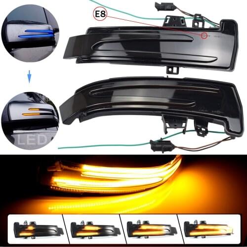 2pcs For Mercedes Benz A Class W176 2013-2017 A180 A200 A250, A45 LED Blinker Dynamic Turn Signal Light Side Mirror Repeater