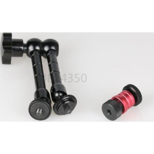 2in1 1set DSLR Cameras 11 Inch Articulating Magic Arm + 1/4 thread to 1/4 mount mini ballhead For LCD Monitor LED light