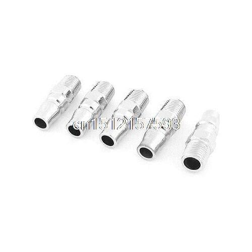 5 Pcs Pneumatic Fitting 1/4PT Male Thread Air Coupler Quick Connector SM20+PM20