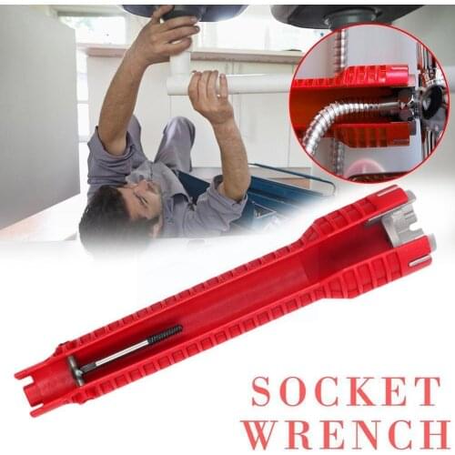 8 In 1 Faucet And Sink Installer Multifunctional Wrench Wrench Pipe Ratchet Socket Wrench Bathroom Tool Set Water For Kitch M8M4