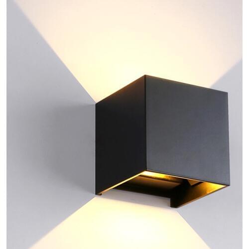 AC85-265V 12W LED Wall Lamp Aluminum Adjustable Angle LED Wall Lamp Modern Surface Nordic Luminaire Indoor Porch Wall Light