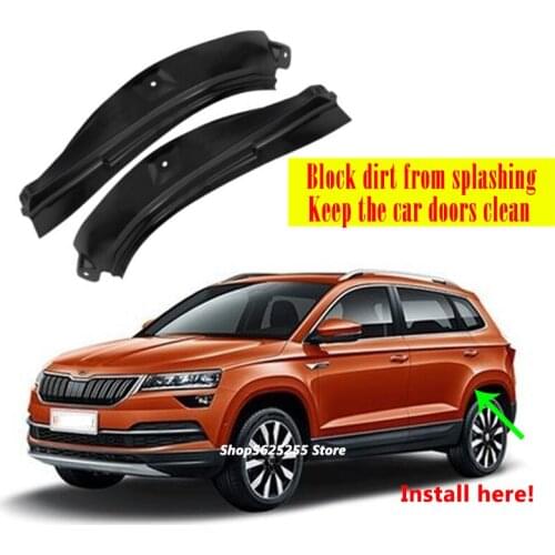 For Skoda Karoq 2020 2021 Accessories Car Mudguard Anti-Dirt Protection Cover Fender Rear Tire Protector Mat 2016 2017 2018 2019