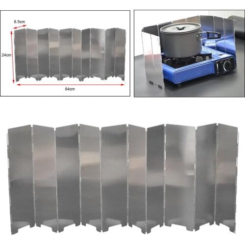 Folding Pan Windshield 10 Aluminum Plates Cooking Stove Panels