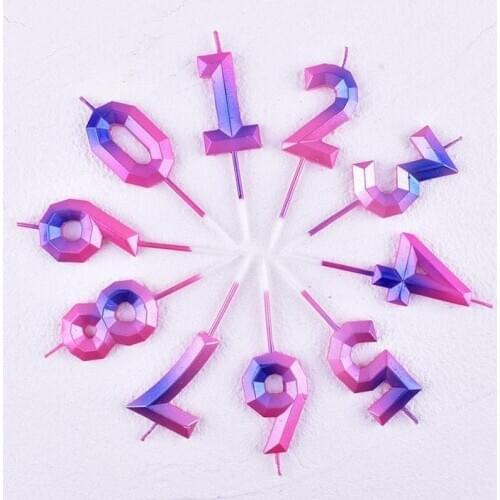 0-9 Numbers Smokeless Candles Colorful Candles Happy Birthday Party Cake Decoration Cake Topper Numbers Candles Party Props