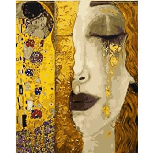 DIY 40X50 Oil Painting By Numbers Womans tears paint by numbers On Canvas Home Decor Digital Painting chrismas