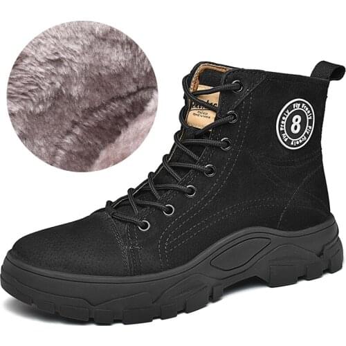 Leather Western Boot for Winter boots Casual Shoes Stylish Social Genuine Ankle Boots Shoes for Men With Free Shipping