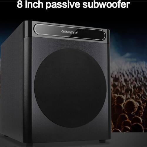 KYYSLB 150W 4-16ohm QS-9 8 Inch Home Passive Theater Wooden Subwoofer Audio High Power Overweight Amplifier Subwoofer