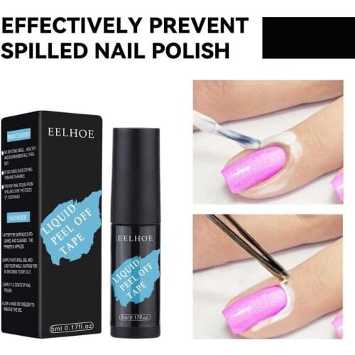 Nail Polish Liquid Peel Off Tape Easy To CleanProtect Varnish Anti-spill Edge Latex Fast Dry Skin Care Nail Art Manicure Tool