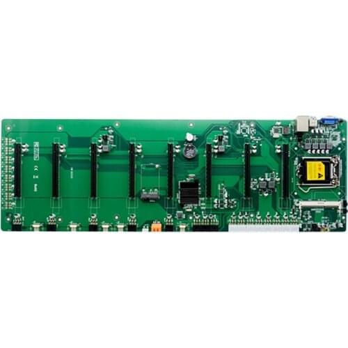 B85 8 Card In-Line Motherboard 6.5cm Pitch 8 Graphics Slot DDR3 USB 3.0 SATA 3.0 LGA 1150 CPU ETH Mining Motherboard