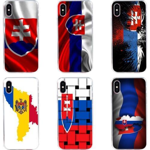 100H Slovakia Flag Soft Silicone Tpu Cover phone Case for iphone 5 5s se X XR XS Max case