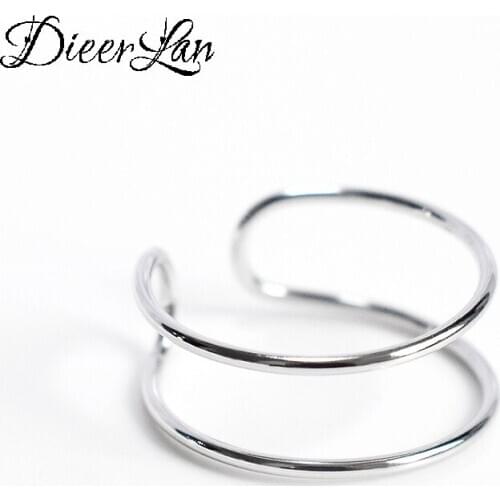 New Arrival Silver Color Layer Lines Rings For Women Ladies Adjustable Rings Vintage Jewelry 2021