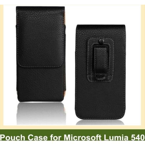 New Arrive Belt Clip PU Leather Vertical Flip Cover Pouch Case for Microsoft Lumia 540 Free Shipping