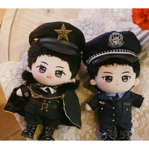 Limited Wang Yibo Xiao Zhan Star Plush 20cm Doll Body Toy Cosplay Cute Transparent Bag Accessories Decor