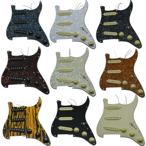 Various Loaded Strat SSS Pickguard Prewired ST Strat Pickguard with Pickups Fits for Fender