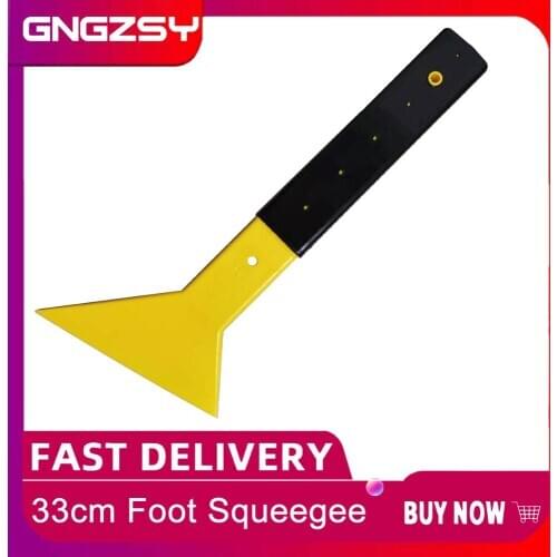 Long Handle Scraper Automobile Rubber Handle Window Film Tint Tools Yellow Slim Foot Squeegee Car Home Tint B23
