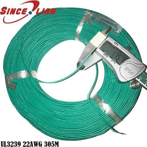 UL3239 Silicone Wire Conductor Tinned Copper Cable Rubber Soft Line OD 1.76mm 305m/lot Resistance High Temperature Electric Wire