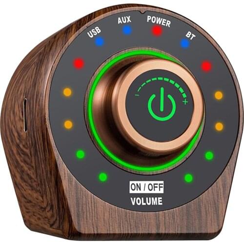 Wood Grain 100W Bluetooth Power Amplifier Hi-Fi Stereo Amp Home Speaker with AUX/USB/Bluetooth Input