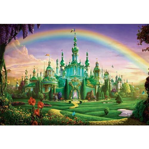 Magic diamond castle photo background vinyl rainbow Photography backdrops kids photo Studio Video accessories fotografia lv-270