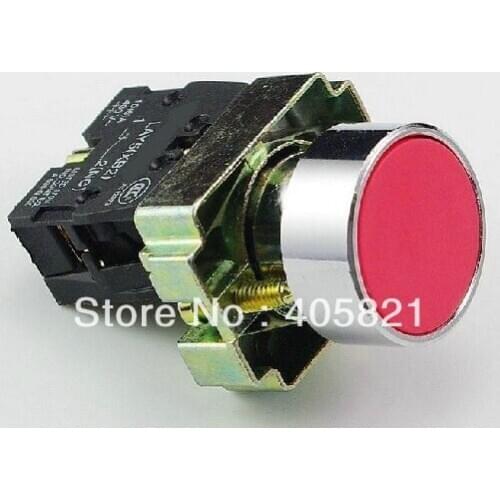 XB2BA42C Momentary Red Flush Push button Switches 1N/C Spring Return