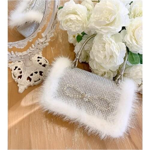 XIYUAN Womens Black/Silver Color Crystal Evening Bag Handbag Luxury Rhinestone Shoulder Bag Party Purse Ladies Diamond Handbags
