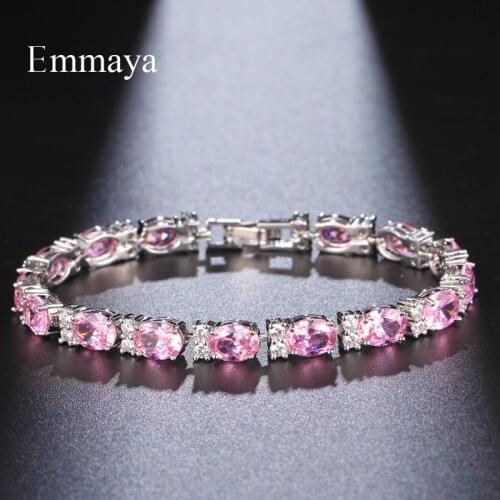 EMMAYA New Arrival Classic Bracelet With Geometry Zirconia For Female Charming Decoration In Party Five Colors Choice Shiny Gift