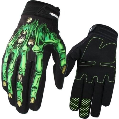 Winter Mens Cycling Gloves Full-Finger Ghost Claw Print Touch Screen Motorcycle Mtb Outdoor Sports Waterproof Non-Slip Gloves