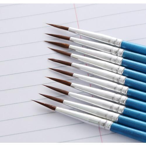 10 Pcs/lot Point Tip Pastry Baking Tools Nylon Fiber Hair Line Drawing Pen Artist Paint Brush Fondant Cake Decorating