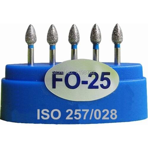 15 pcs High Speed FO-25 Dental Diamond Burs Lab Burrs Tooth Drill Polisher Dentist Materials