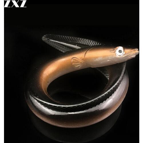 2Pcs 30cm Swimbait Electric Eel Soft Fishing Lure Artificial Soft Baits Simulation Lifelike Saltwater Fish Carp Catfish Bass