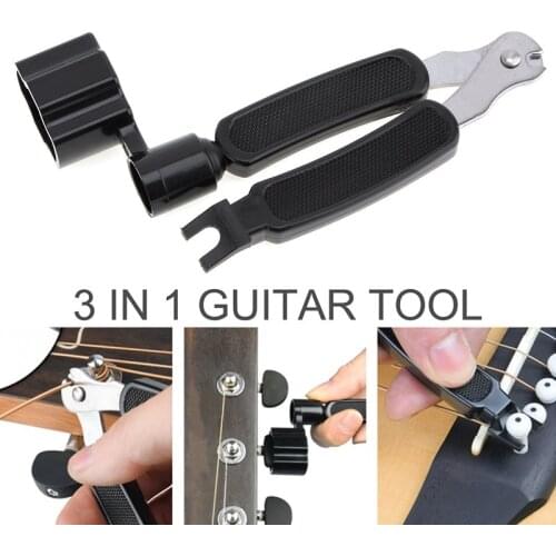 3 in 1 Guitar Peg String Winder + String Pin Puller + String Cutter Guitar Tool Set Multifunction Guitar Accessories