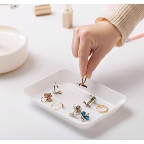 6PCS Creative Plastic Plates Storage Tray Jewelry Food Dry Fruit Plate Christmas Dishes Home Decoration