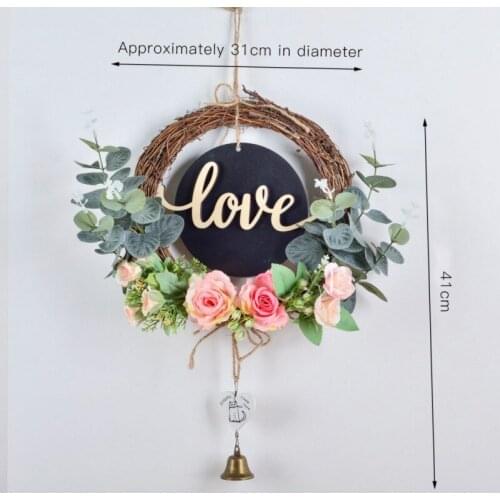 American Garden Wreath Door Knocker Ornaments DIY Creative Artificial Wreath Wall Accessories Wedding Banquet Decorations