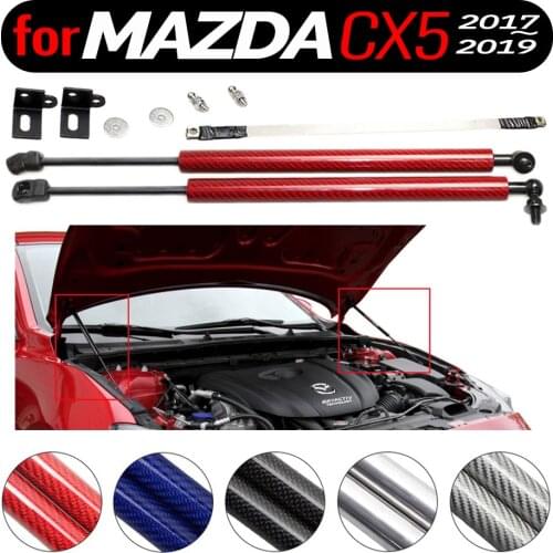Carbon Fiber Shock Absorber Damper for Mazda CX-5 CX5 KF 2017-2020 Front Hood Bonnet Gas Struts Lift Supports gas springs