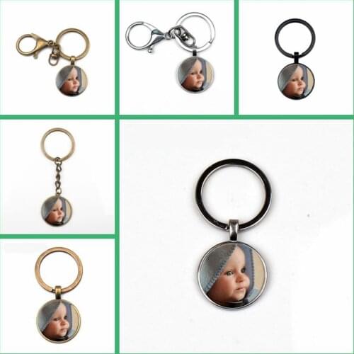Personalizeds Custom Keychain Photo Mum Dad Baby Children Grandpa Parents Custom designed Photo Gift For Family Anniversary Gift