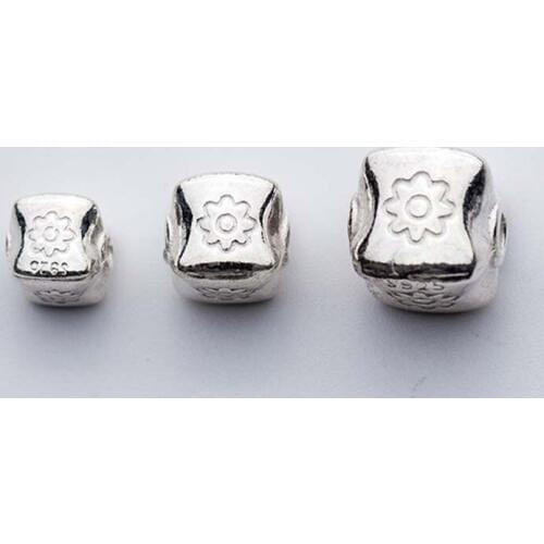 100% 925 Sterling Silver Spacer Beads High Quality Fine Charm Beads Fit Designer Bracelets Necklace Jewelry DIY Birthday Gift