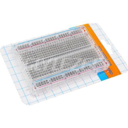 Glyduino Transparent 400 Point Solderless Bread Board Breadboard PCB Test Board ProtoBoard for Arduino DIY