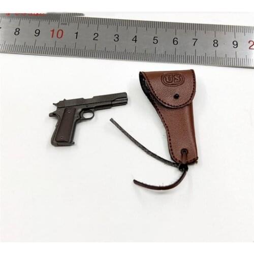 1/6th WWII FP002 US Army Soldier Division E Captain M1911 Gun Pistol With Holster Model For Usual 12inch Doll Action Collectable