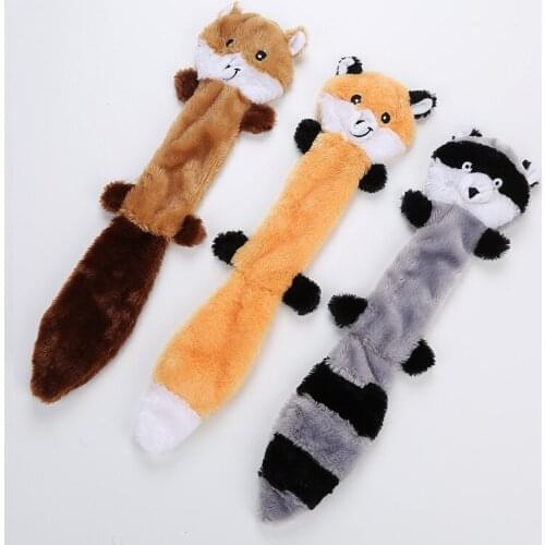 Dog toy plush voice squirrel raccoon bite molar dog toy pet supplies dog supplies dog toys for small dogs scream