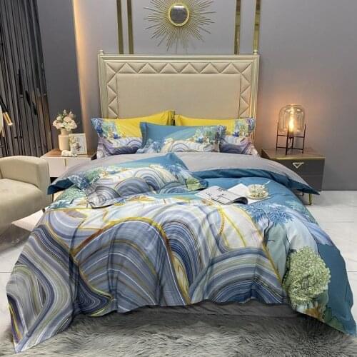 Vintage and Vibrant Colorful Art Abstract Duvet Cover Set Soft Egyptian Cotton Bedding Set 1 Duvet Cover+1Bed Sheet+2Pillowcases