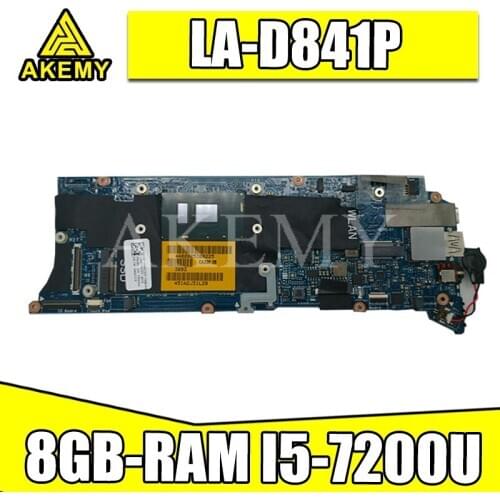 LA-D841P Laptop motherboard For DELL XPS-13 9350 original mainboard 8GB-RAM I5-7200U